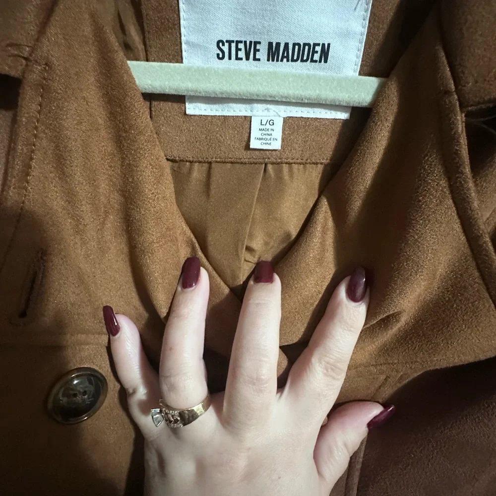 Steve Madden Faux Suede Tan Jacket Size‎ Large - Picture 8 of 10